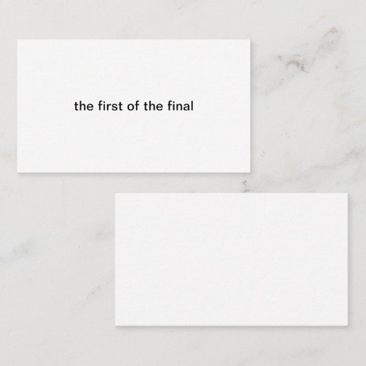 最初に 名刺 (正面/裏面)