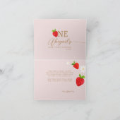 最初のいちばん最初の苺の誕生日お礼のカード サンキューカード (内部)