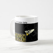 最初のおもしろい金ゴールドディガーStickman Mug - 119 コーヒーマグカップ (正面左)