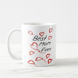 最初のお母さん幸せな母の日の手書きシンプルされた コーヒーマグカップ