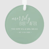 最初のお洒落クリ結婚したスマス装飾 オーナメント (裏面)