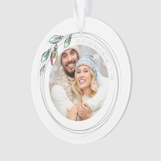 最初のお洒落クリ結婚したスマス装飾 オーナメント (正面)