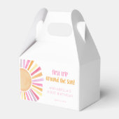 最初ののまわりに旅は太陽の女の子1歳の誕生日 フェイバーボックス (裏面サイド)