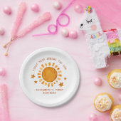 最初ののまわりに旅ザ・サン – サンシャイン1歳の誕生日 ペーパープレート (パーティー)