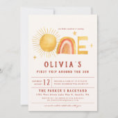 最初ののまわりに旅 |誕生日パーティー 招待状 (正面)