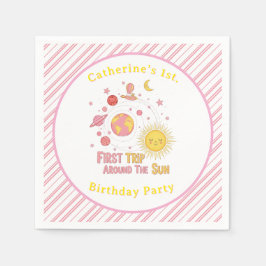 最初ののまわりに旅The Sun Girl 1st.誕生日パーティー スタンダードカクテルナプキン