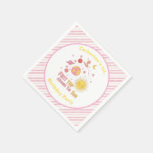 最初ののまわりに旅The Sun Girl 1st.誕生日パーティー スタンダードカクテルナプキン (角)