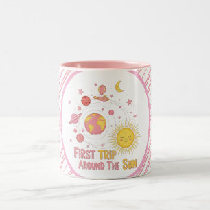 最初ののまわりに旅The Sun Girl 1st.誕生日パーティー ツートーンマグカップ