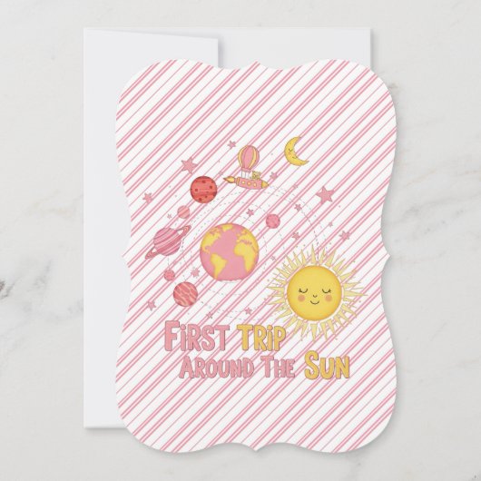 最初ののまわりに旅The Sun Girl 1st.誕生日パーティー 招待状 (裏面)