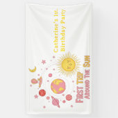 最初ののまわりに旅The Sun Girl 1st.誕生日パーティー 横断幕 (縦)