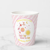 最初ののまわりに旅The Sun Girl 1st.誕生日パーティー 紙コップ (正面)