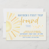 最初ののまわりに日帰り、最初の誕生日、太陽。 招待状 (正面)