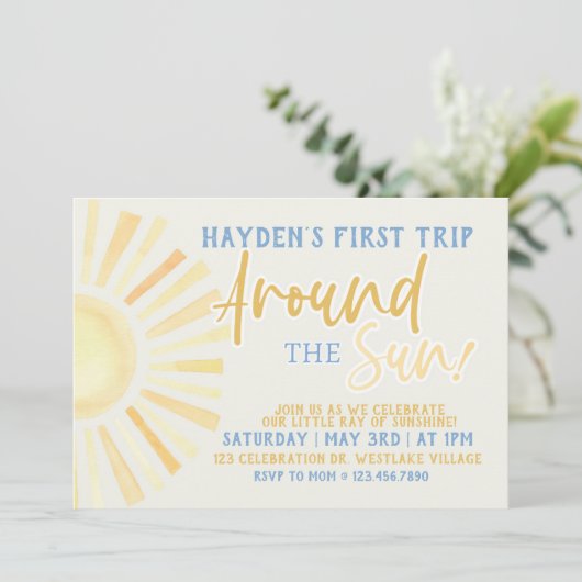 最初ののまわりに日帰り、最初の誕生日、太陽。 招待状 (スタンド正面)