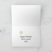 最初ののまわりに日没!ベビーの誕生日 カード (内部)