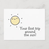 最初ののまわりに日没！ベビーの誕生日 ポストカード (正面)