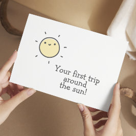 最初ののまわりに日没！ベビーの誕生日 ポストカード