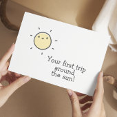 最初ののまわりに日没!ベビーの誕生日 ポストカード