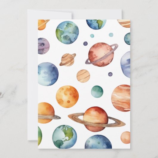 最初ののまわりに日没 |誕生日の男の子 招待状 (裏面)