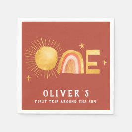 最初ののまわりに日没 |誕生日パーティー スタンダードカクテルナプキン