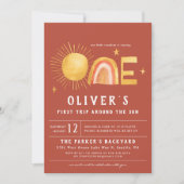 最初ののまわりに日没 |誕生日パーティー 招待状 (正面)