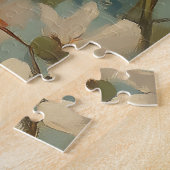 最初のはっきりしたフローラの背景 ジグソーパズル (側面)