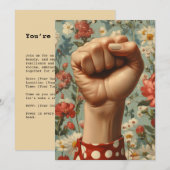 最初のはっきりしたフローラの背景 招待状 (正面/裏面)