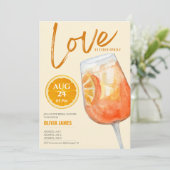 最初のひと口で恋に落ちるスパリッツカクテル ブライダルシャワー 招待状 (スタンド正面)