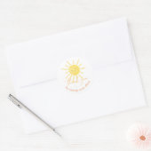 最初のまわりにの日感謝していづり ラウンドシール (封筒)