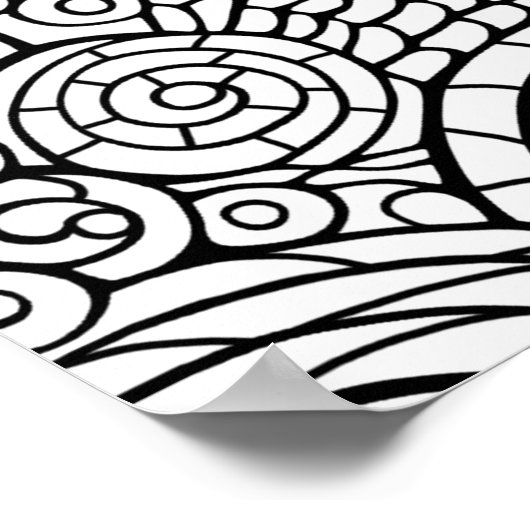 最初のもの最初の抽象芸術パターン大人の着色 ポスター (角)