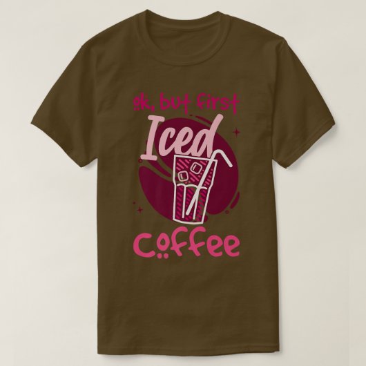 最初のアイスコーヒー Tシャツ (デザイン正面)