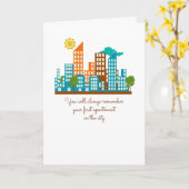 最初のアパートはいつも覚えているよ カード (黄色い花)