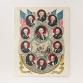 最初のアメリカの大統領が1844年のリトグラフを復元 ジグソーパズル (縦)