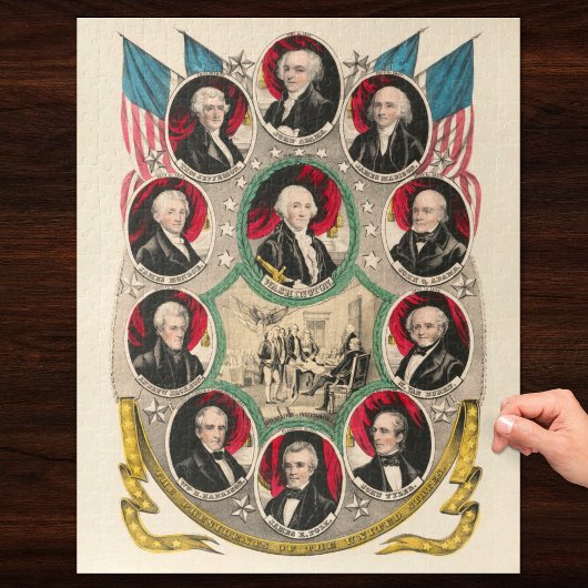 最初のアメリカの大統領が1844年のリトグラフを復元 ジグソーパズル