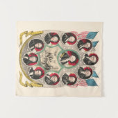 最初のアメリカの大統領が1844年のリトグラフを復元 タペストリー (正面(横))