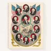 最初のアメリカの大統領が1844年のリトグラフを復元 ノートブック (正面)