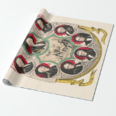 最初のアメリカの大統領が1844年のリトグラフを復元 ラッピングペーパー (アンロールド)