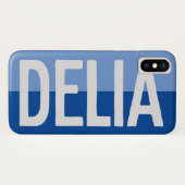 最初のイニシャルプラス花の付いた名前デリア Case-Mate iPhoneケース (裏面(横))