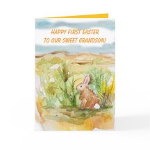 最初のイースターおめでとう孫うさぎ ワイルドフラワーズ