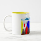 最初のエイリアン侵入 ツートーンマグカップ (左)