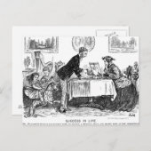 最初のエリザベス・ギャレット・アンダーソンについての漫画 ポストカード (正面/裏面)