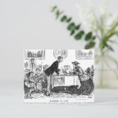 最初のエリザベス・ギャレット・アンダーソンについての漫画 ポストカード (スタンド正面)