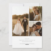 最初のエレガントク結婚したリスマス4写真新着 シーズンカード (裏面)