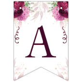 最初のエレガント誕生日ブルゴーニュ秋 バンティングフラッグ (第3の旗)