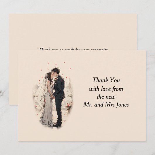 最初のキス サンキューカード (正面/裏面)