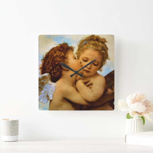 最初のキス スクエア壁時計 (ホーム)