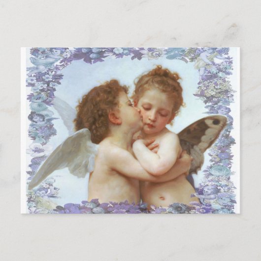 最初のキス、C.1873ウィリアム・ブルゴー ポストカード (正面)