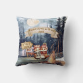 最初のキュートなクリスマス新婚記念オーナメント クッション (裏面)