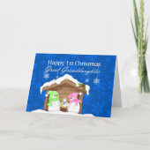 最初のクリスマスおめでとう ひ孫への素敵なクリスマスカード シーズンカード (正面)