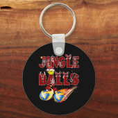 最初のクリスマスとしてパパJingleバレーボールパバレー叔父D キーホルダー (正面)