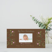 最初のクリスマスの写真カード シーズンカード (スタンド正面)